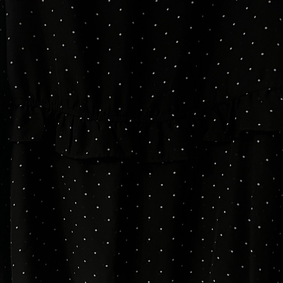 Torrid Black Sheer Blouse with Polka Dots - Picture 4 of 4